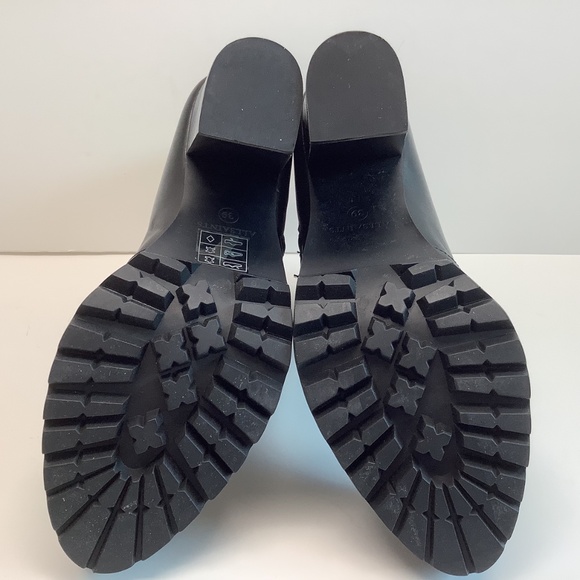 ALLSAINTS Ana Block Heel Leather Zipper Ankle Bootie, NWOT Size EU 39/US 8 - Picture 11 of 12